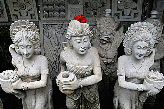 巴厘岛,石头,小雕像,沙努尔,登巴萨,印度尼西亚,东南亚