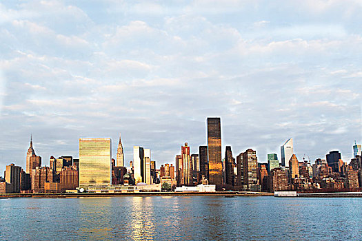 东河,曼哈顿,天际线,纽约,美国