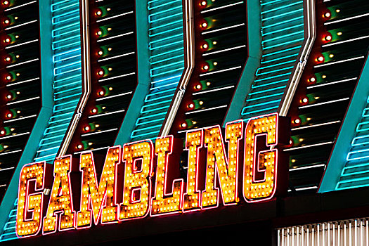 赌博,标识,费瑞蒙街,拉斯维加斯,内华达,美国