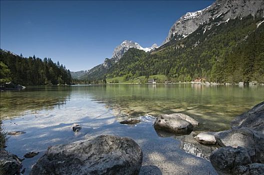 湖,贝希特斯加登地区,上巴伐利亚,德国,欧洲