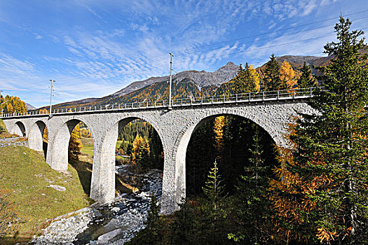 铁路,高架桥,恩加丁,瑞士