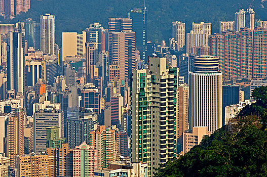摩天大楼,海洋,房子,市中心,香港,香港岛,中国,亚洲