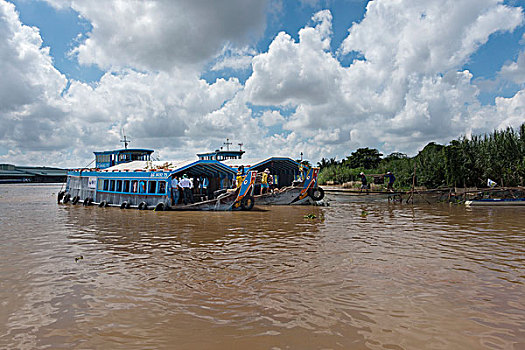 运输,船,湄公河,湄公河三角洲,越南,亚洲