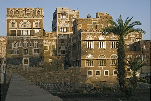 萨那,花园,也门