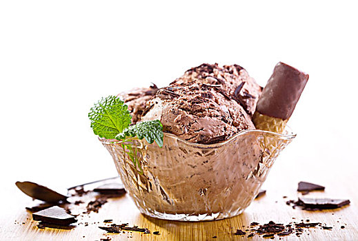 巧克力冰淇淋,巧克力块