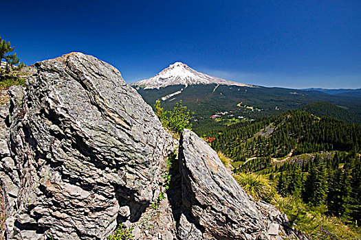 胡德山,俄勒冈,瀑布山,美国