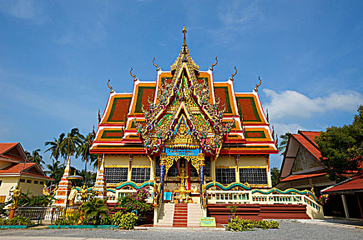 庙宇,苏梅岛,岛屿,泰国,亚洲