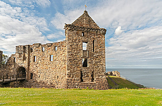 遗址,城堡,苏格兰,英国,欧洲