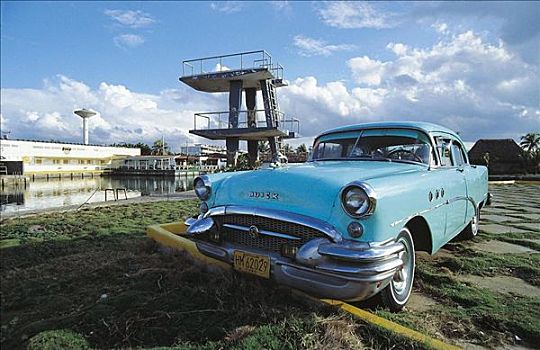 老,汽车,老古董,别克,哈瓦那,古巴,中美洲