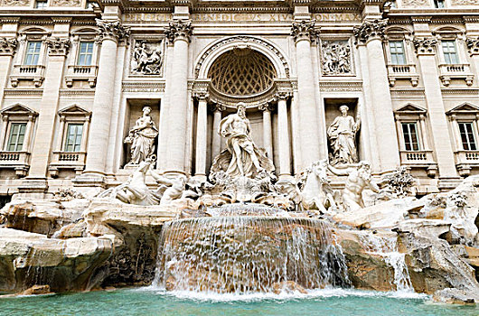 喷泉,设计,建造,迟,巴洛克,罗马,拉齐奥,意大利,欧洲