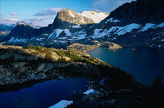 冰山,湖,海岸山脉,不列颠哥伦比亚省,加拿大
