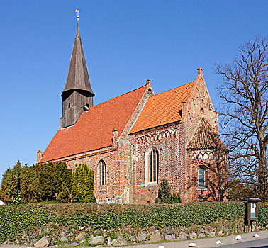 教堂,吕根岛,梅克伦堡前波莫瑞州,德国,欧洲