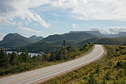 加拿大,纽芬兰,格罗莫讷国家公园,发现,中心,道路,高原,国家公园,大幅,尺寸