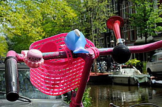 装饰,自行车,阿姆斯特丹,荷兰,欧洲