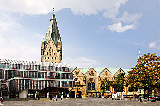 大教堂,博物馆,帕德博恩,北莱茵威斯特伐利亚,德国,欧洲
