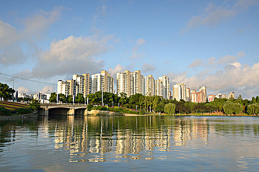 苏州金鸡湖风光