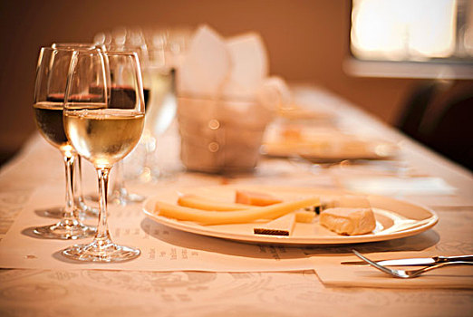 成套餐具,葡萄酒,奶酪,味道