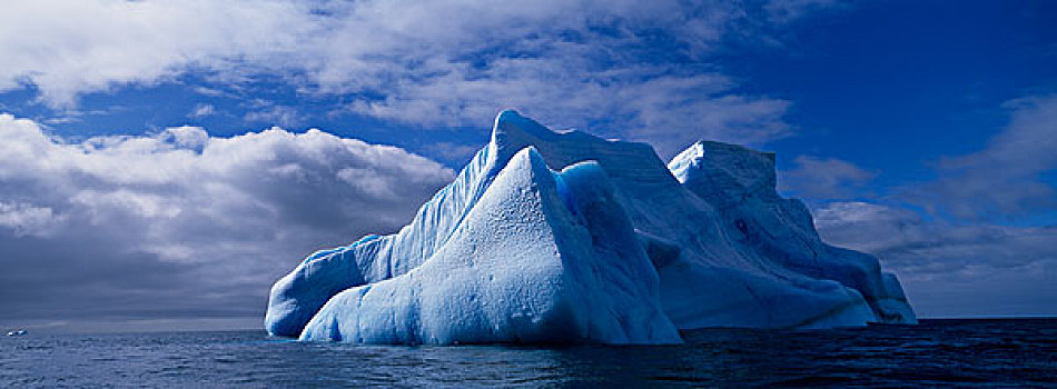 南极,欺骗岛,蓝色,冰山,漂浮,平静,海洋,南,设得兰群岛