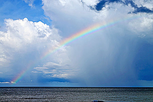 彩虹,云,抽象,泰国,苏梅岛,湾,湿,南海