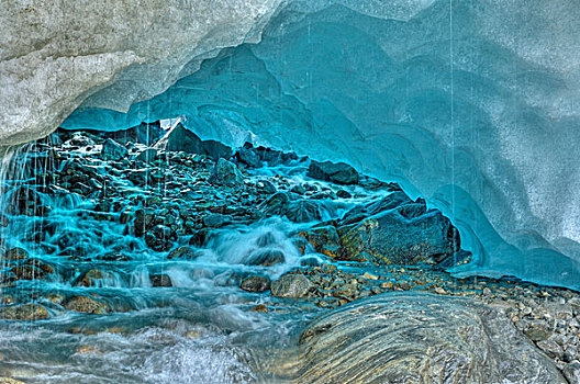 冰,洞穴,冰河,国家公园,上陶恩山国家公园,提洛尔,奥地利,欧洲