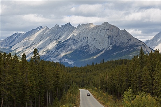 道路,山脉,加拿大