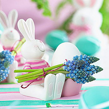 复活节兔子,蛋杯,装饰