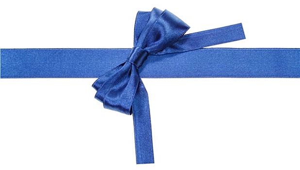 蓝色,蝴蝶结,丝带,切削