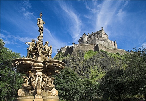 爱丁堡城堡,喷泉