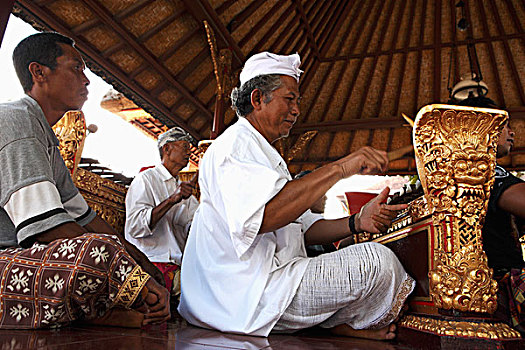 男人,玩,传统,音乐,印度尼西亚,巴厘岛