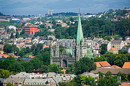 挪威,特隆赫姆,城市,大教堂,哥特式,斯堪的纳维亚
