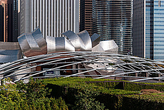 钢铁,雕塑,向上,进入,剧院,公园,芝加哥,伊利诺斯,美国