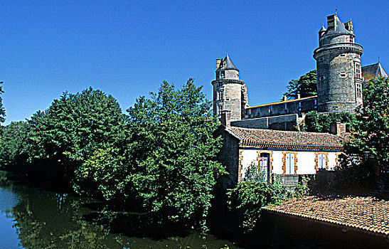 法国,卢瓦尔河地区,城堡,竞争,河