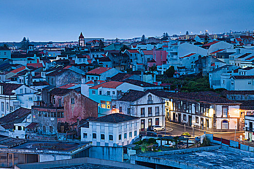 葡萄牙,亚速尔群岛,岛屿,街道,风景,黃昏