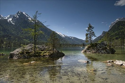 湖,贝希特斯加登地区,上巴伐利亚,德国,欧洲