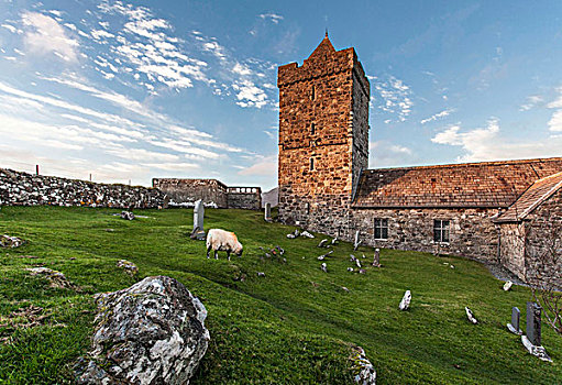 教堂,岛屿,苏格兰
