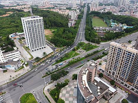 航拍广东省东莞市清溪镇