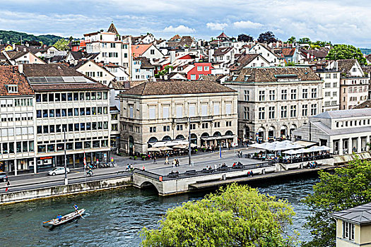 高,视点,河,桨手,航行,历史,城镇,卢塞恩市,瑞士