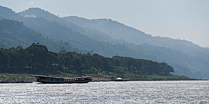 船屋,旅行,湄公河,老挝