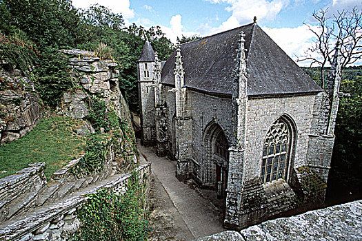 法国,布列塔尼半岛,莫尔比昂省,小教堂