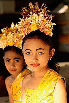 印度尼西亚,巴厘岛,孩子,舞者