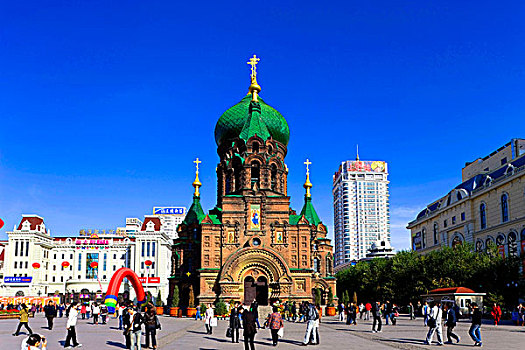 索菲亚,大教堂,哈尔滨,黑龙江,亚洲