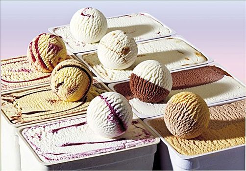 舀具,冰淇淋,冰,奶油,盒子