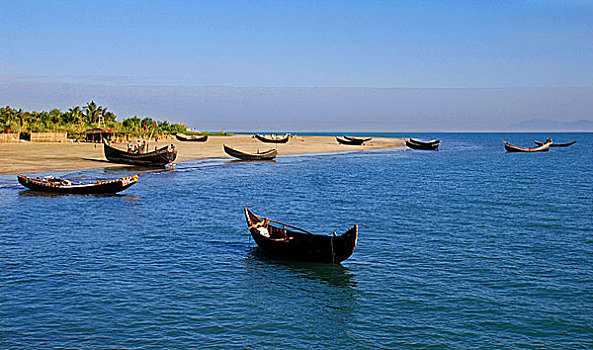 渔船,岛屿,只有,孟加拉,公里,南,市场,十一月,2008年