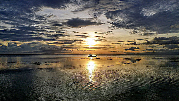 日落,上方,海洋,岛屿,菲律宾