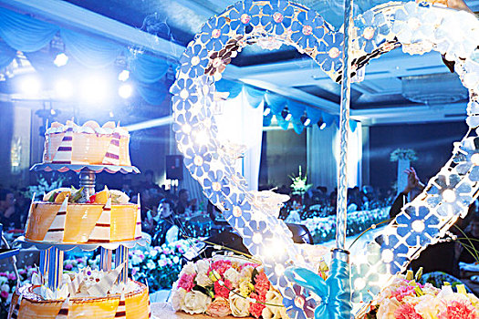 心形,蠟燭,婚禮蛋糕