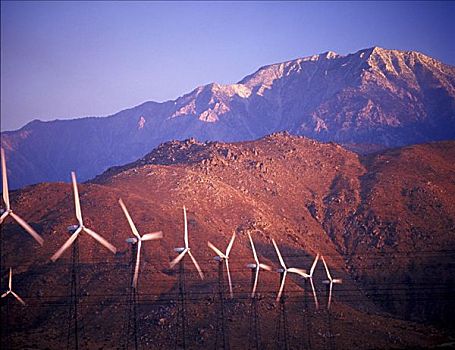 风轮机,棕榈泉,加利福尼亚