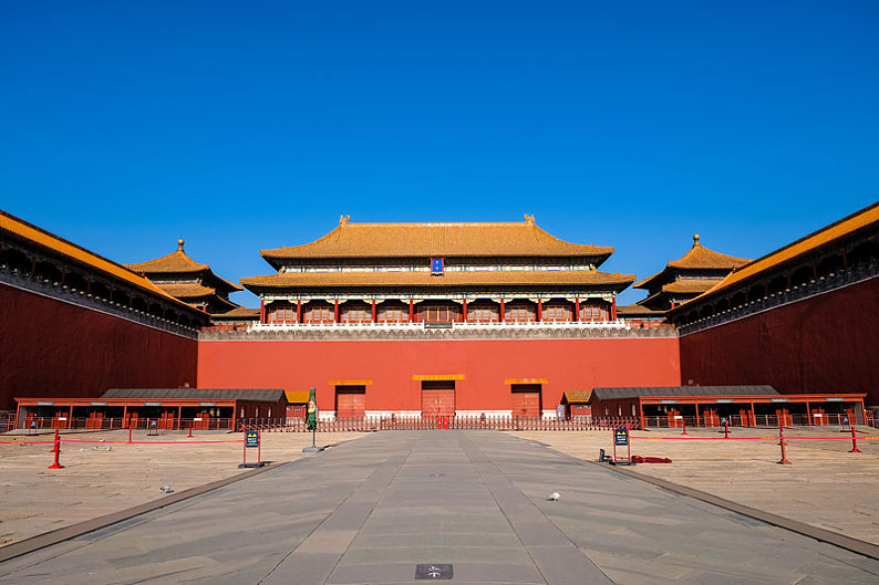 冬至正午时分的北京故宫午门_高清图片_全景视觉