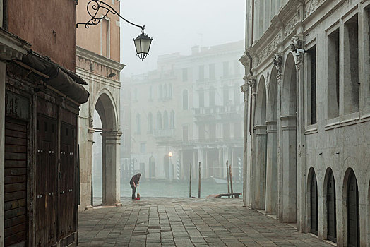 雾状,早晨,球衣,地区,威尼斯