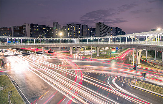 夜景车流