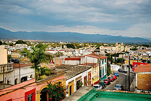 俯拍,城镇,墨西哥